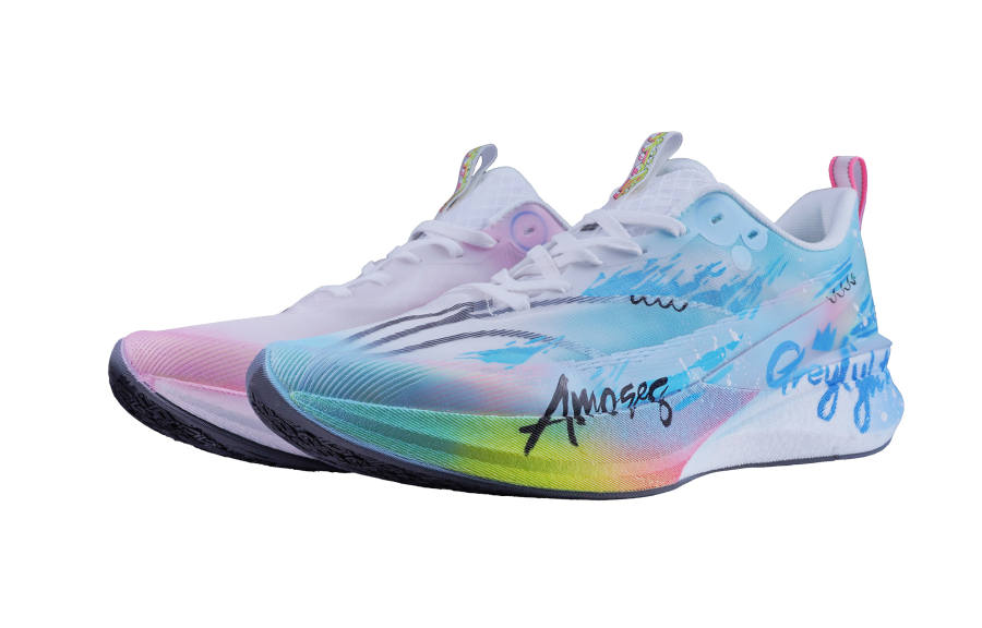 Li-Ning Li Ning Red Hare 8PRO Low top Running Shoes Men's Mismatched Blue Pink