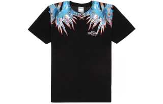 Marcelo Burlon T Shirts Men's Black Crew Neck Moderate Straight Fit