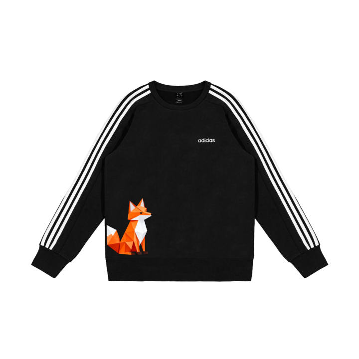 Adidas Adidas Sweatshirts Men's Black Crew Neck Moderate Regular
