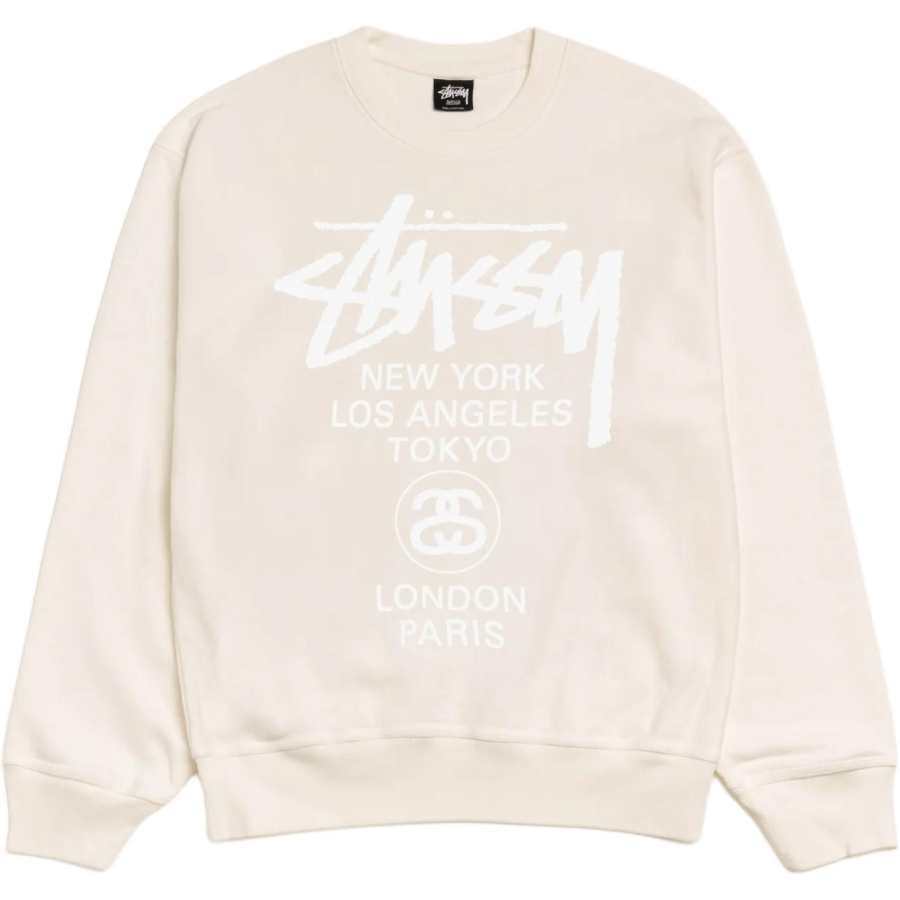 Stussy World Cruise Collection Sweatshirts Unisex Crew Neck Moderate Regular