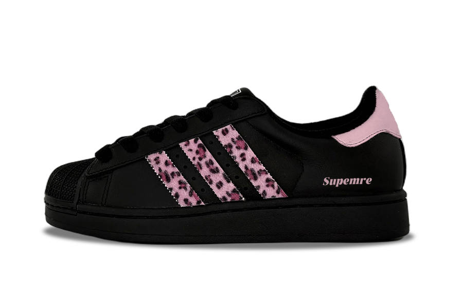 Adidas Originals Superstar 2 Crimson Leopard Abrasion Resistant Abrasion Resistant Low top Skateboard Shoes Unisex