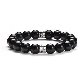 IDEAGEMER Obsidian Bracelets Men's