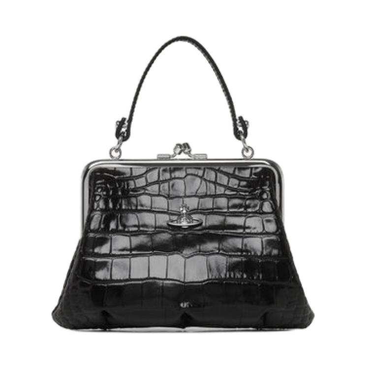 Vivienne Westwood Granny Frame Calfskin Dumpling Bag Handbag Regular Women's Black
