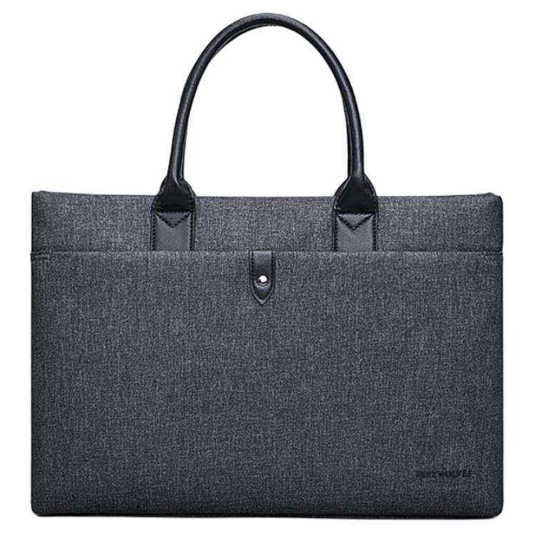 SEPTWOLVES SEPTWOLVES Fabric Briefcase Large Men's Gray