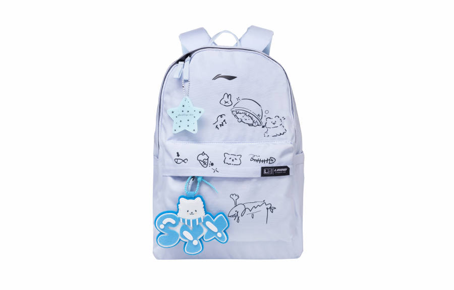 Li-Ning Li Ning Polyester Star Monster Backpack Regular Unisex Light Frost Blue