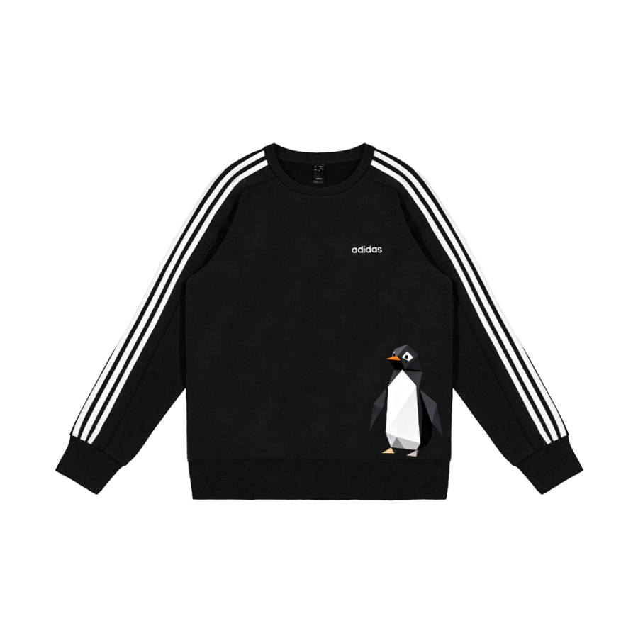 Adidas Adidas Sweatshirts Men's Black Crew Neck Moderate