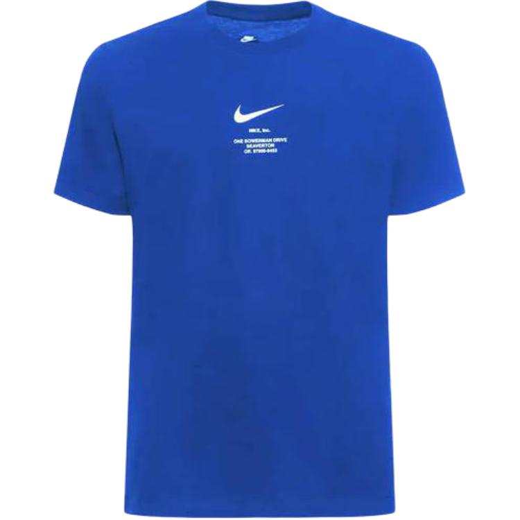 Nike Nike T Shirts Men's Blue Crew Neck Moderate Straight Fit