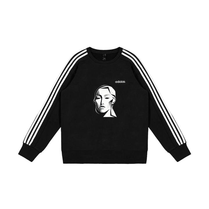 Adidas Adidas Sweatshirts Men's Black Crew Neck Moderate