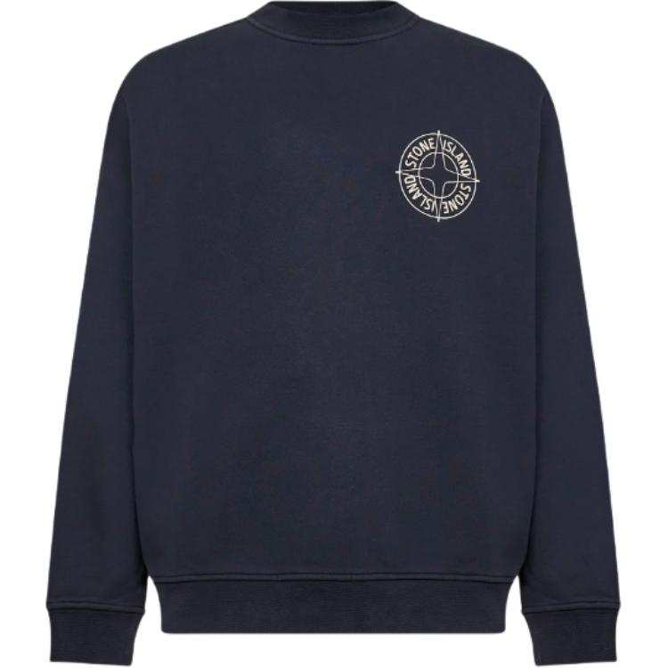 Stone Island compass-logo crew-neck sweatshirt