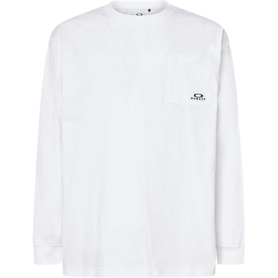 Oakley T Shirts Men's White Crew Neck Moderate Straight Fit