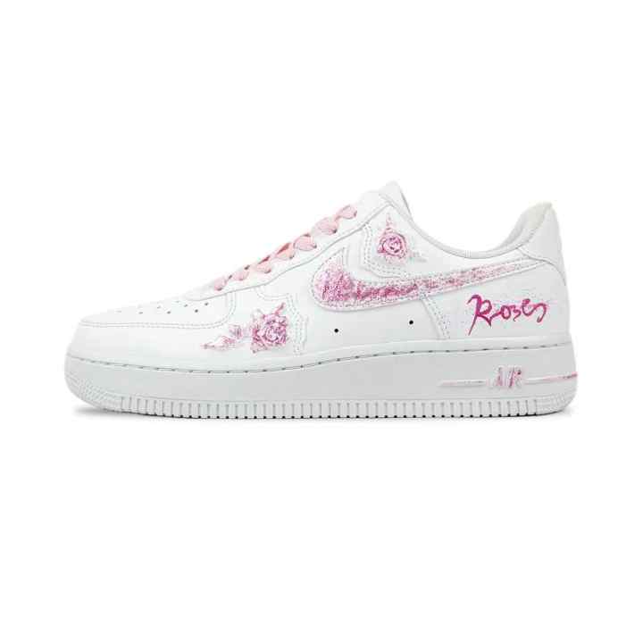 Nike Nike Air Force 1 Rose Sparkle Coverage Abrasion Resistant Low top Skateboard Shoes Women's