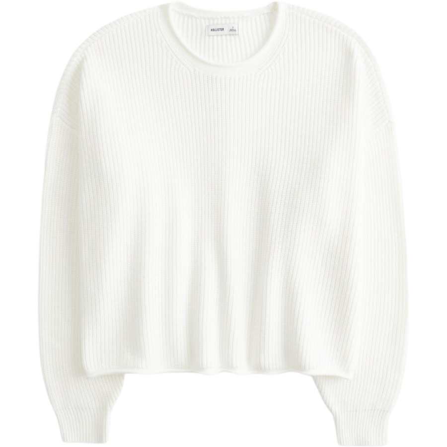 Hollister/ Sweaters Women's White Crew Neck Moderate Other