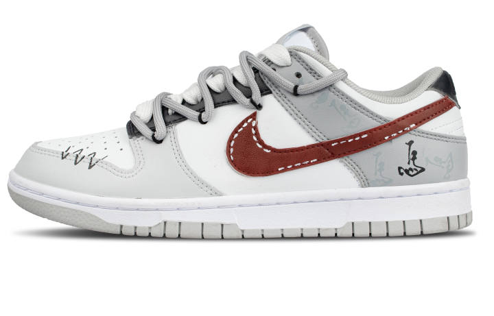 Nike Nike Dunk Synthetic Leather Thermal Low top Skateboard Shoes Unisex Gray