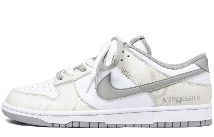 Nike Nike Dunk Height Increasing Low top Skateboard Shoes Men's Ecru Gray