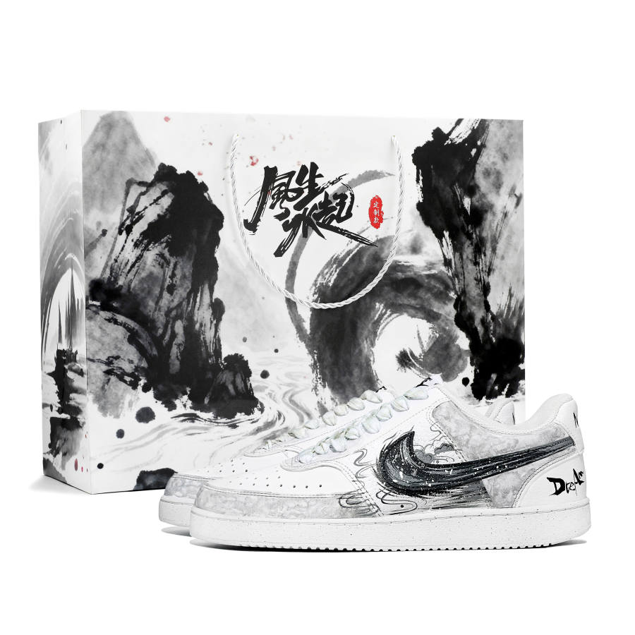 Nike Nike Court Vision 1 Fringe Cloud Shoko Cushioning Low top Skateboard Shoes Unisex Gray