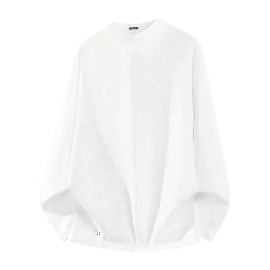 MINISO T Shirts Unisex Half Turtleneck Thickened And Fleece Lined Heavyweight
