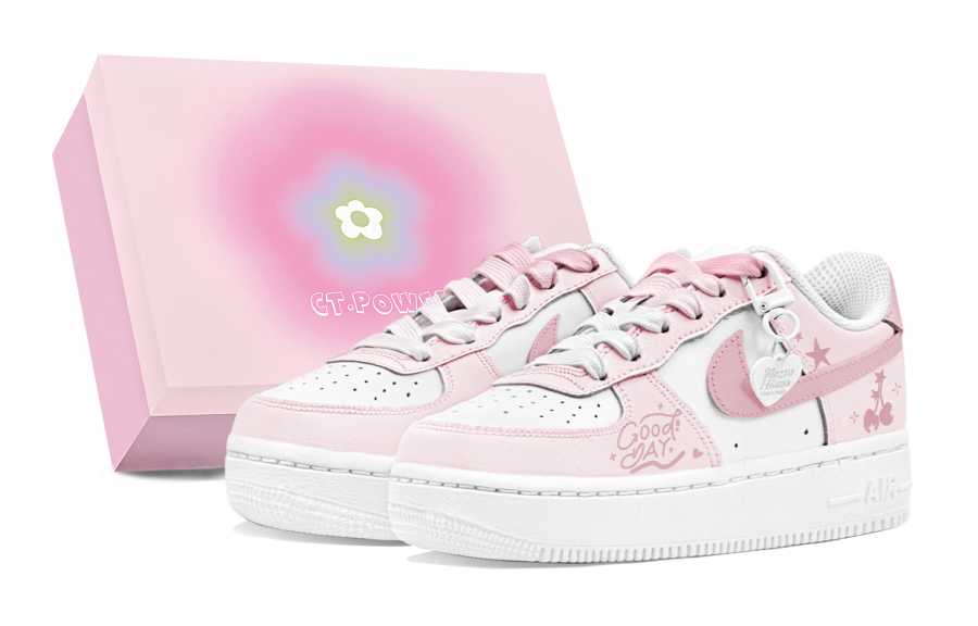 Nike Nike Air Force 1 Abrasion Resistant Abrasion Resistant Low top Skateboard Shoes Women's Pink