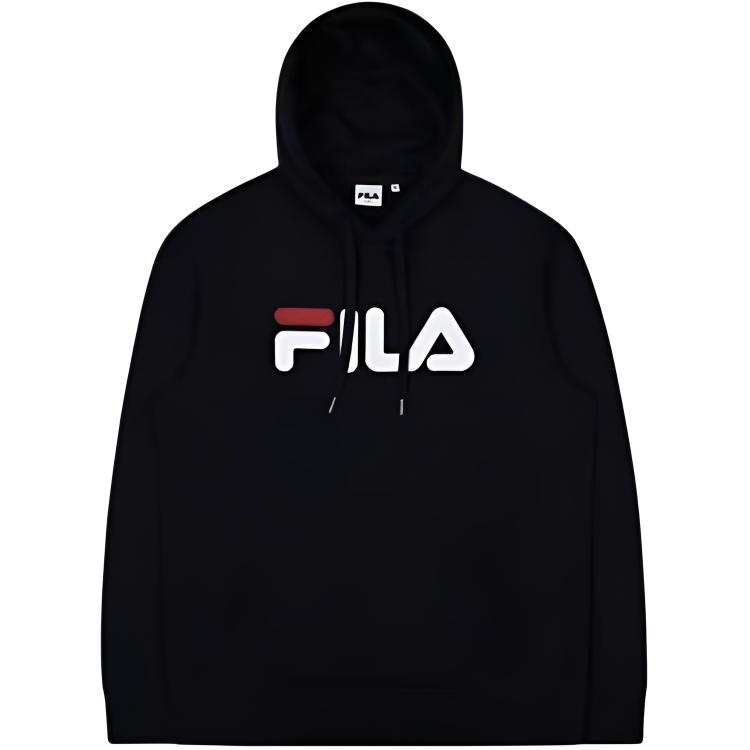 FILA Sweatshirts Unisex Black Hooded Non Detachable Moderate