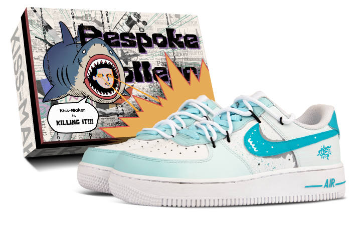 Nike Nike Air Force 1 Trendy Low top Skateboard Shoes Unisex Blue