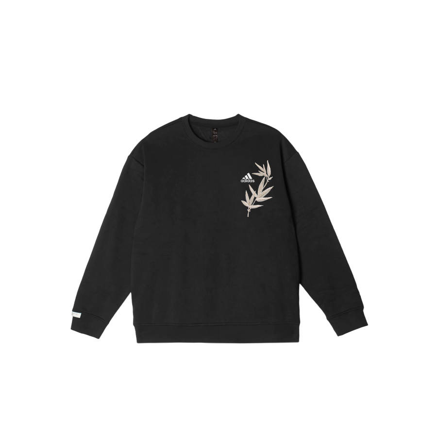 Adidas Adidas LABEL Sweatshirts Unisex Black Crew Neck Moderate