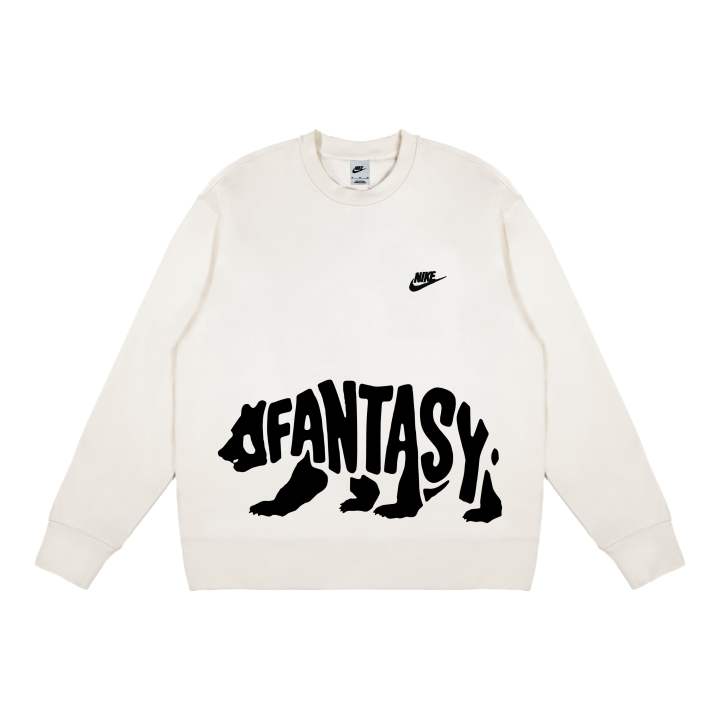 Nike Nike Club Sweatshirts Unisex Ecru Crew Neck Thickened Regular