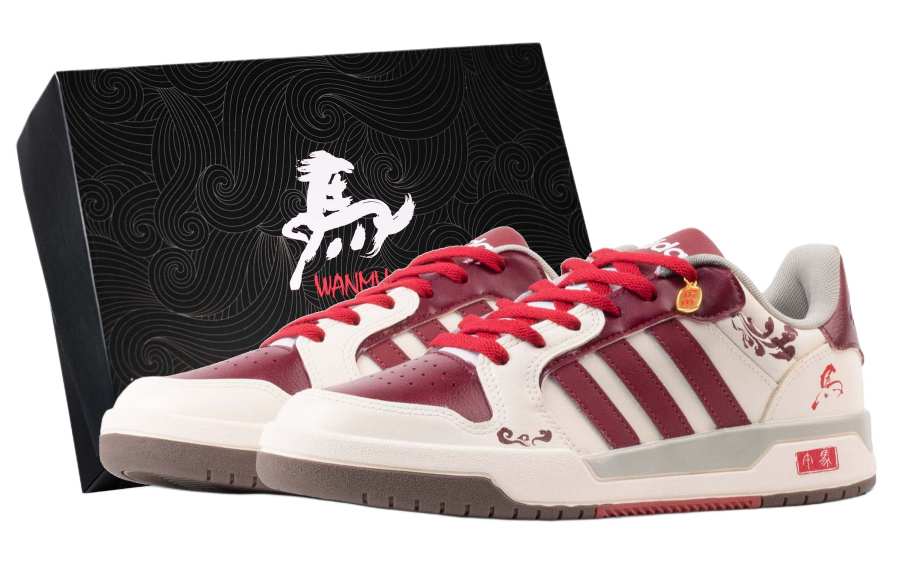 Adidas Neo Entrap Horse Trampling A Flying Swallow Low top Skateboard Shoes Unisex Beige Red