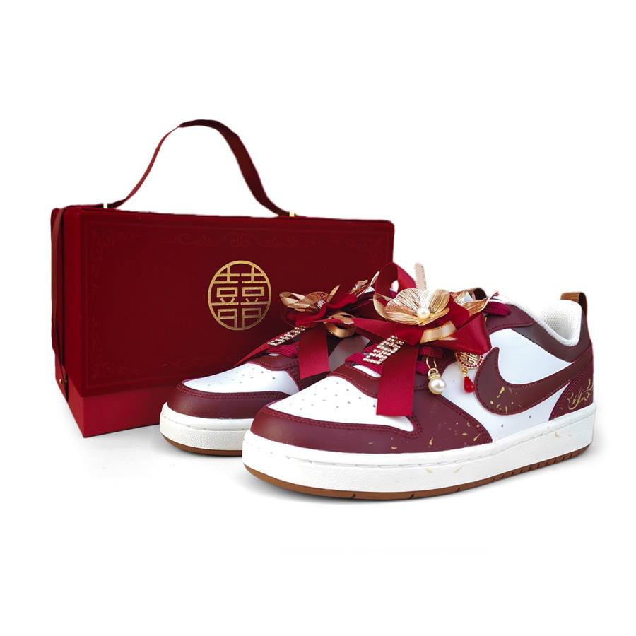 Nike Nike Court Borough Abrasion Resistant Low top Skateboard Shoes Women's Red