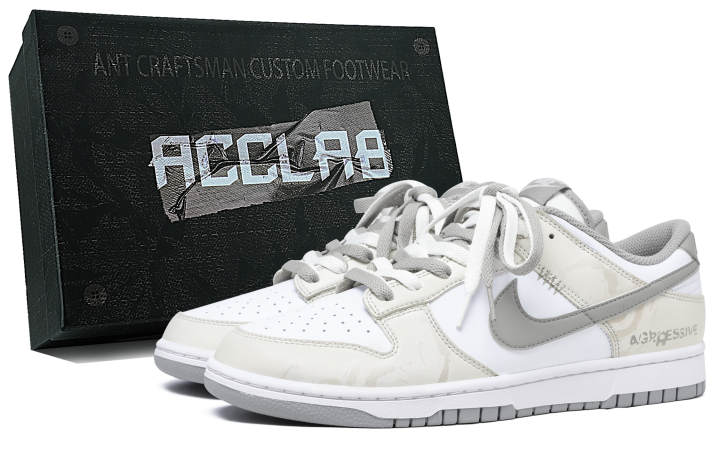 Nike Nike Dunk Height Increasing Low top Skateboard Shoes Men's Ecru Gray