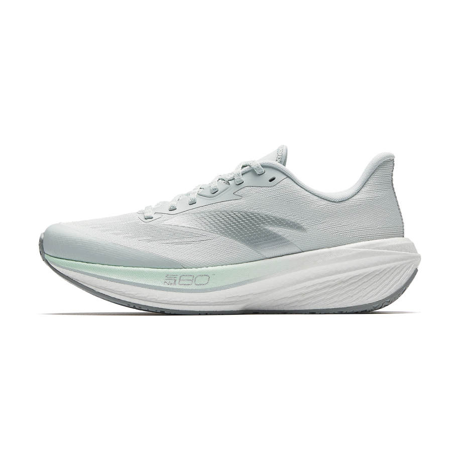 Anta Zone 2 Heart Rate 80 Comfortable Low top Running Shoes Women's Gray Green Silver