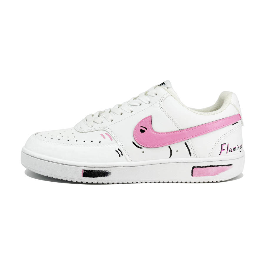 Nike Nike Court Vision 1 Flamingo Cushioning, Wear Resistant Low top Skateboard Shoes Men's Fuchsia