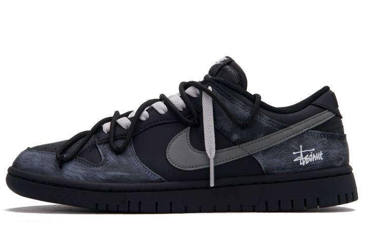 Nike Nike Dunk Black Obsidian Stone Low top Skateboard Shoes Unisex Black Gray
