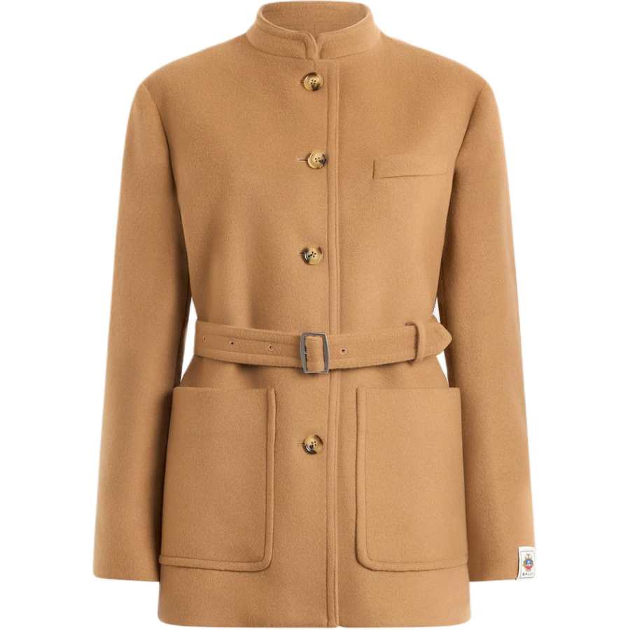 BALLY Bally button belted coat