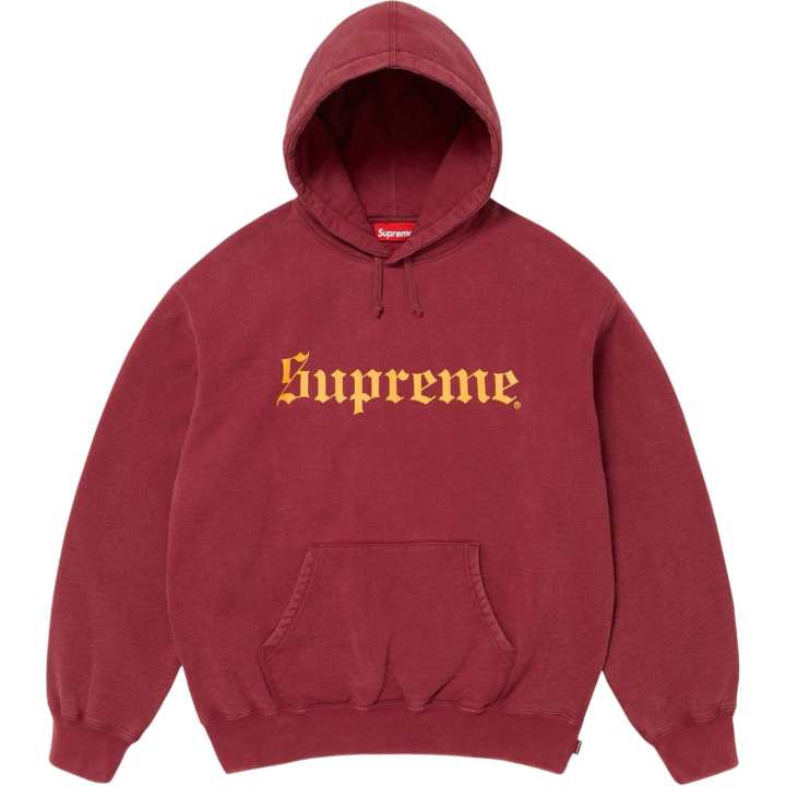 Supreme Supreme WEEK14 Washed Old English Hooded Sweatshirt Unisex