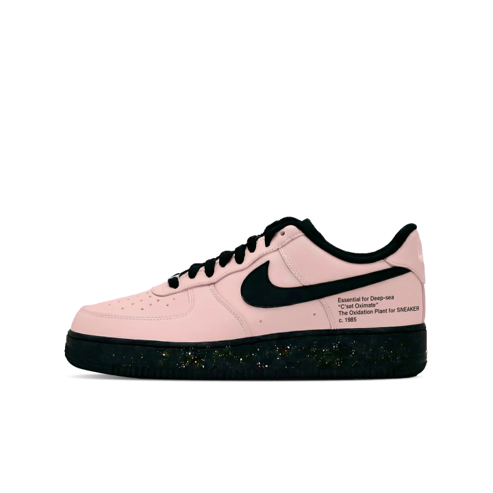 Nike Nike Air Force 1 Abrasion Resistant Height Increasing Low top Skateboard Shoes Unisex Black Pink