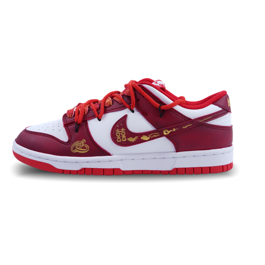 Nike Nike Dunk Wedding Shoes, Auspicious Dragon And Phoenix New Chinese Style Low top Skateboard Shoes Men's Burgundy