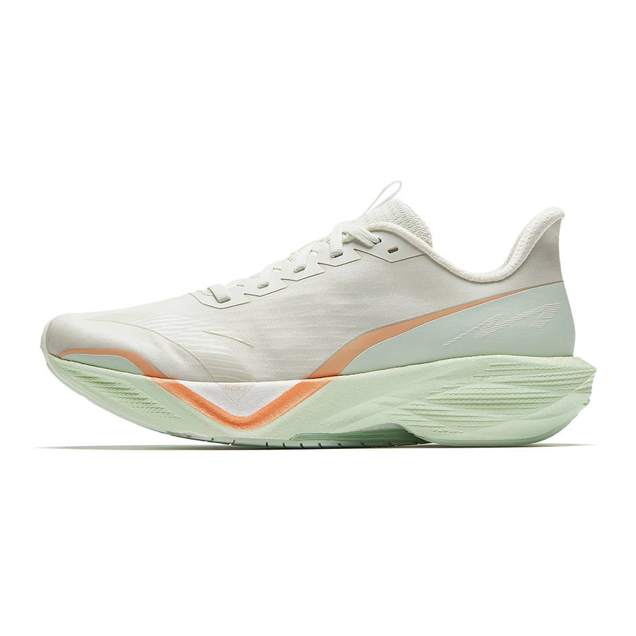 Anta Mach 6 Comfortable Fabric Low top Training Physical Fitness Test & Exam Racing Running Shoes Women's White Green