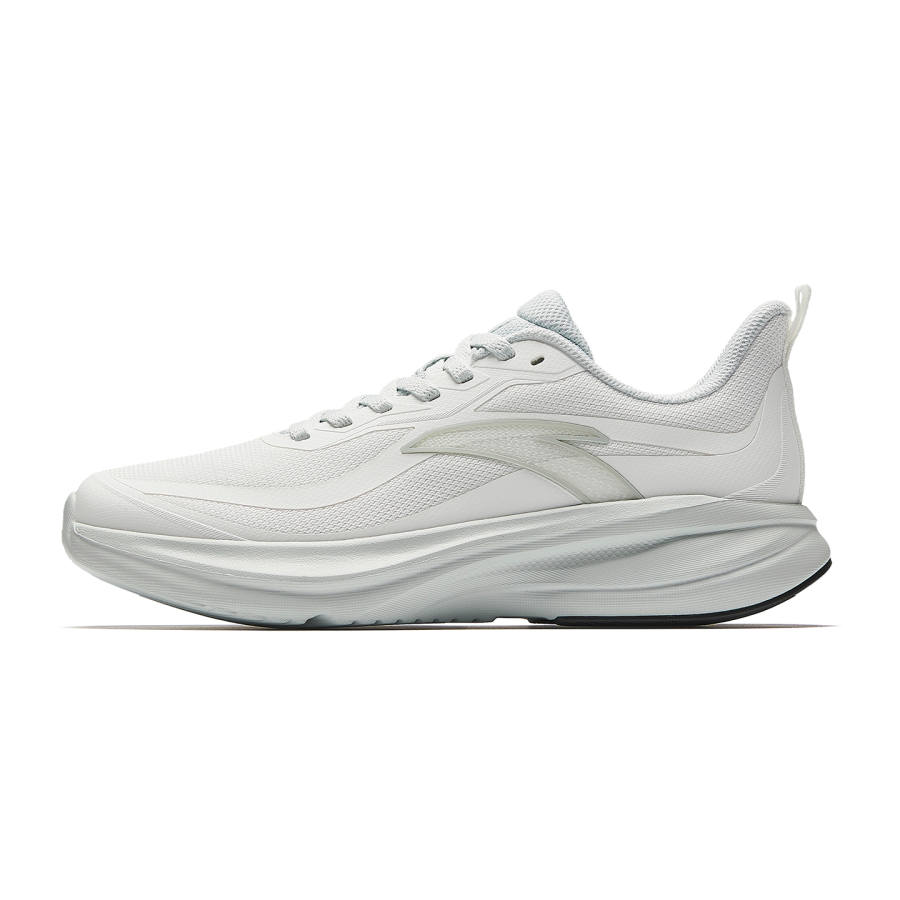 Anta Textile, Rubber Low top Running Shoes Women's White Gray