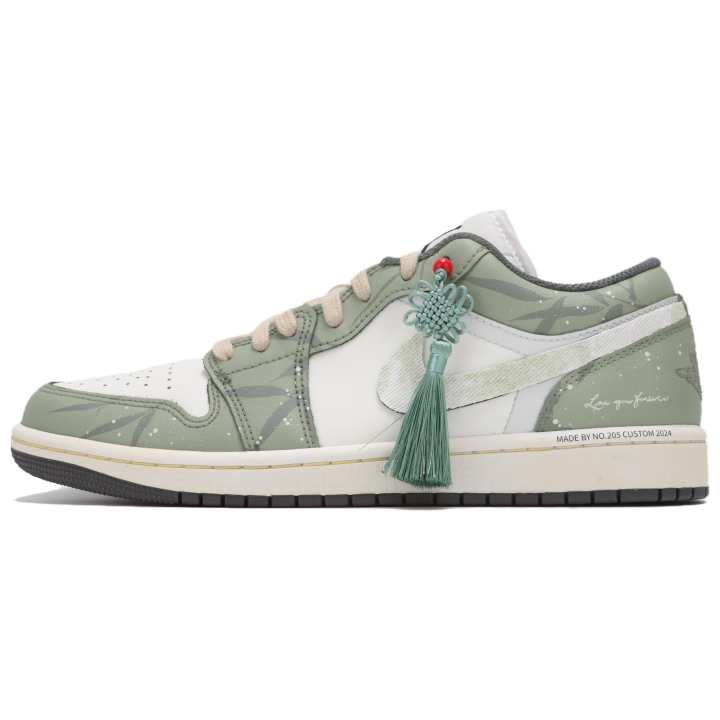 Jordan Jordan Air Jordan 1 Basketball Shoes Men's White Green