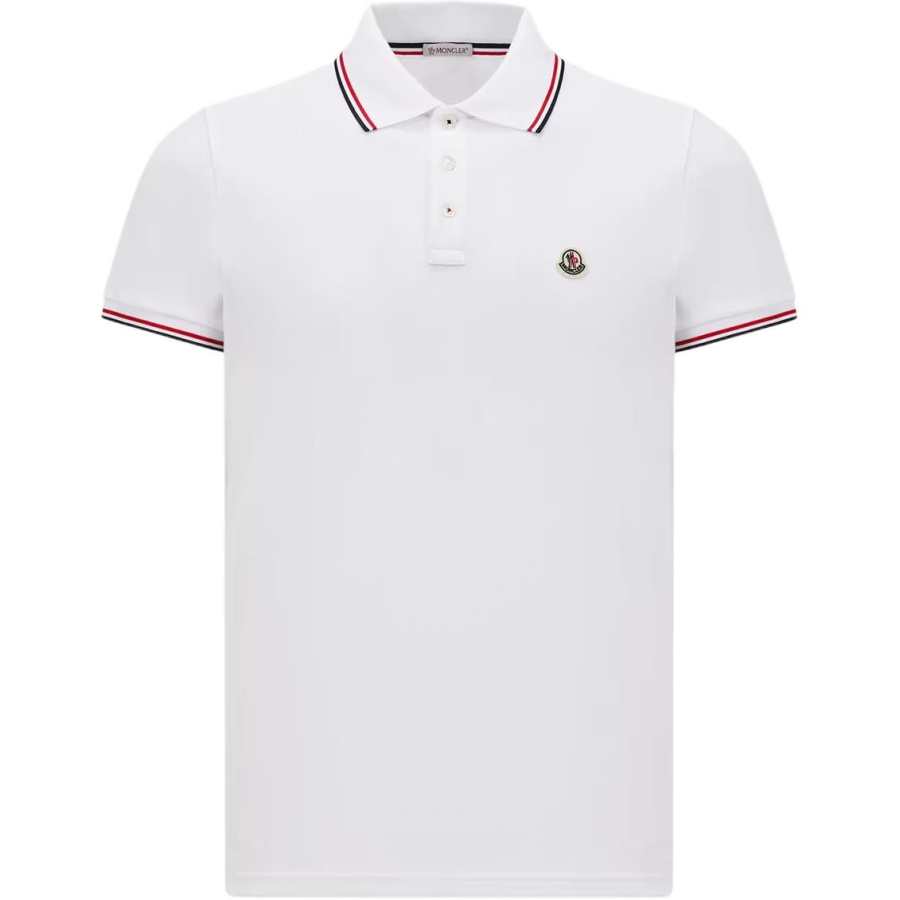 Moncler Logo Trim Short Sleeve Polo Shirt