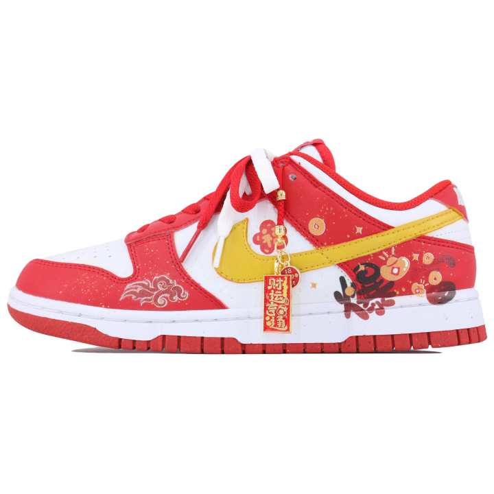 Nike Nike Dunk Low Next Nature St. John's Abrasion Resistant Low top Skateboard Shoes Women's White Red