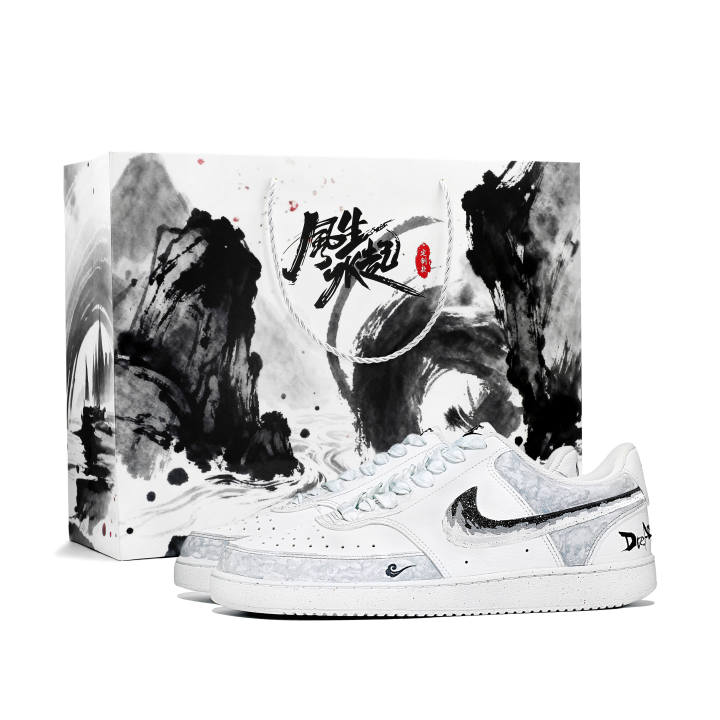 Nike Nike Court Vision 1 Fleeting Life In The Realm Of Illusion Low top Skateboard Shoes Unisex Black