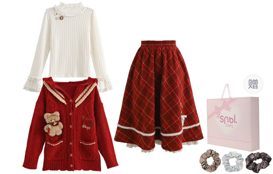 SNBL Two Piece Skirt Sets Women's Image Color Three Piece Set Moderate