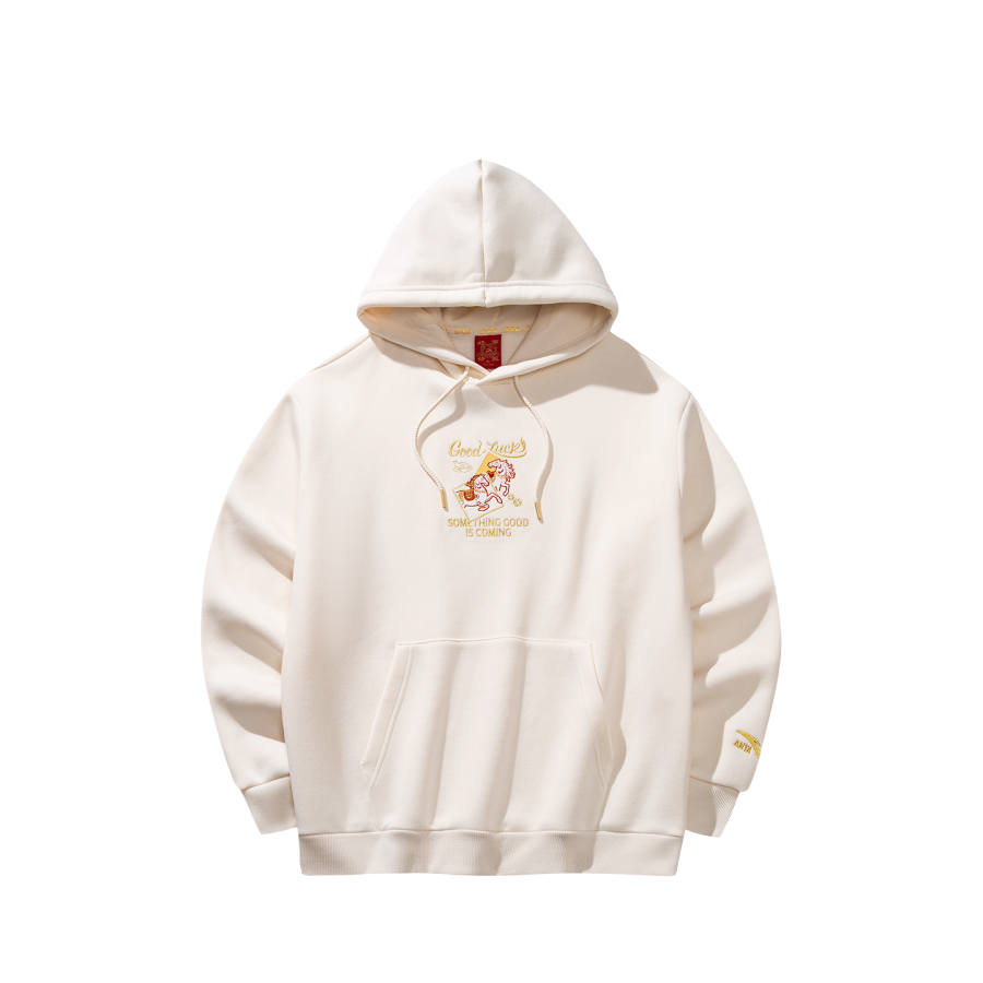Anta Good Things Will Happen Sweatshirt Men's Milk Salt White