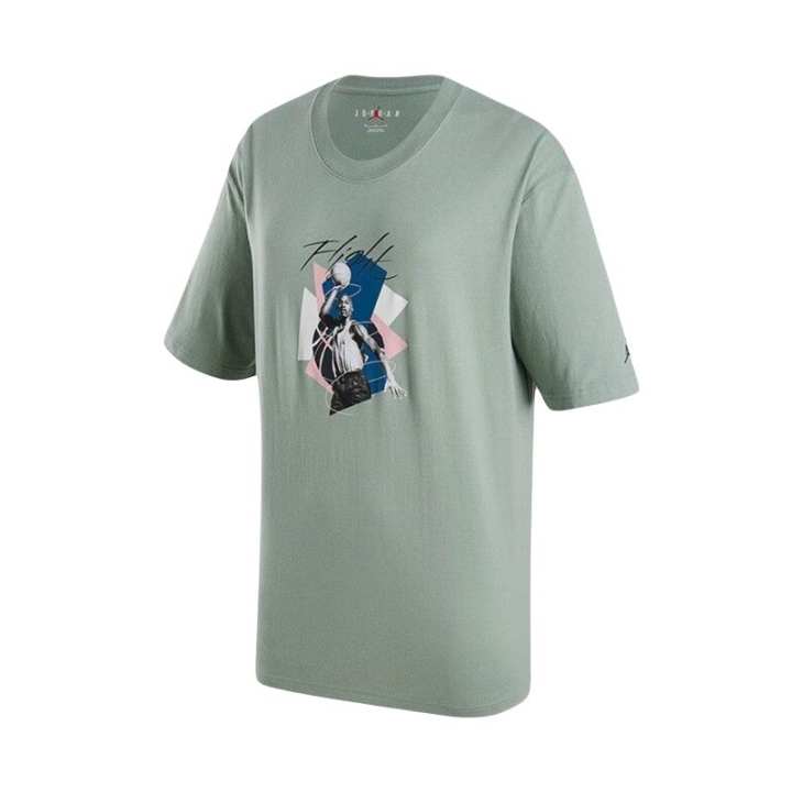Jordan Jordan Fight T Shirts Women's Green Crew Neck Moderate