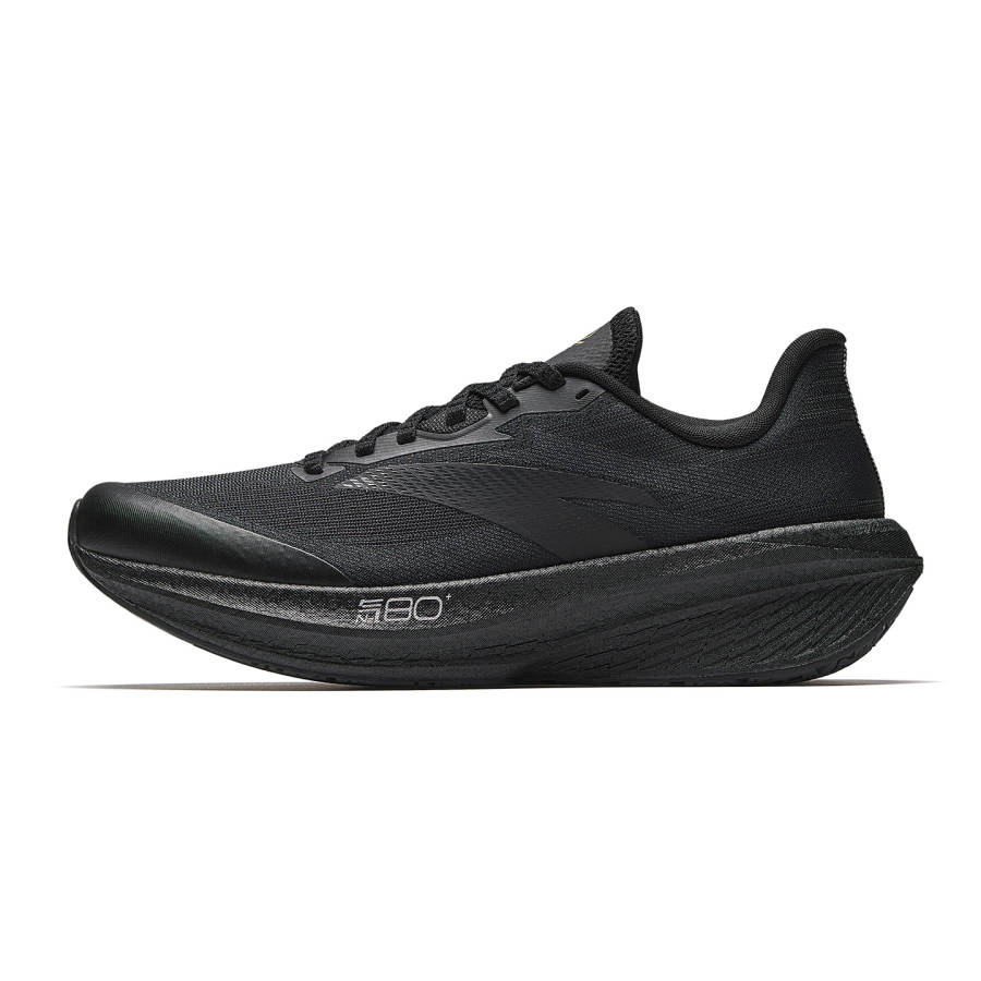Anta Zone 2 Heart Rate 80 Comfortable Textile, Synthetic Leather Low top Running Shoes Men's Black Gold