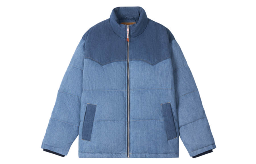 Levis Levis Down Jackets Unisex Blue Stand Collar Moderate