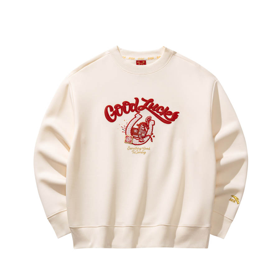 Anta Good Things Will Happen Sweatshirt Women's Corn White