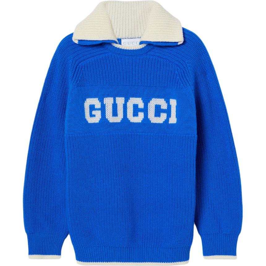 GUCCI GUCCI Kids Sweaters Double Collar Moderate