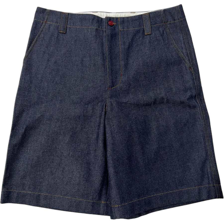 GUCCI Denim Shorts Men's Blue Moderate Straight Fit Pants