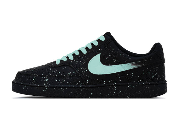 Nike Nike Court Vision Low Beached Abrasion Resistant Abrasion Resistant Low top Skateboard Shoes Unisex Black Green
